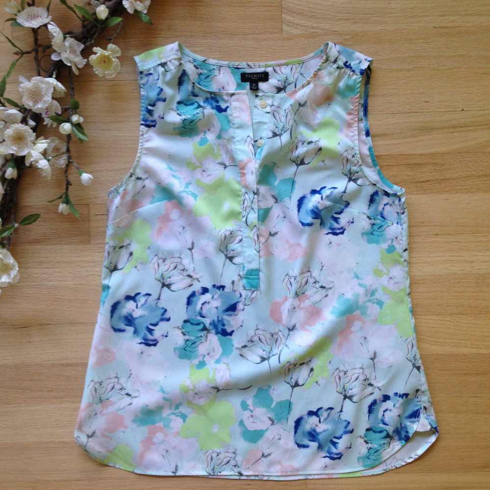 Talbots Sleeveless Floral Blouse - 2P